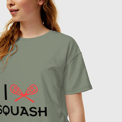Футболка оверсайз женская I Love Squash, цвет: авокадо — фото 2