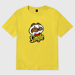 Футболка оверсайз женская Single, цвет: желтый