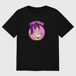 Футболка оверсайз женская Futurama: Капитан Лила, цвет: черный