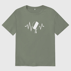 Футболка оверсайз женская Пинг-понг в моем сердце, цвет: авокадо