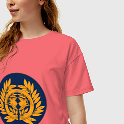 Футболка оверсайз женская Клан Датэ Total War: Shogun 2, цвет: коралловый — фото 2