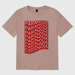 Футболка оверсайз женская Paranoia, цвет: пыльно-розовый