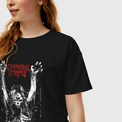 Футболка оверсайз женская Cannibal Corpse арт, цвет: черный — фото 2