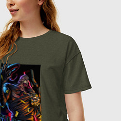 Футболка оверсайз женская Nemesis - staarss, цвет: меланж-хаки — фото 2