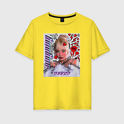 Футболка оверсайз женская Ningning - Aespa, цвет: желтый