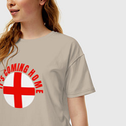 Футболка оверсайз женская Coming home England, цвет: миндальный — фото 2