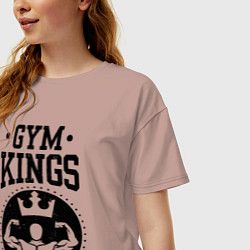 Футболка оверсайз женская Gym kings, цвет: пыльно-розовый — фото 2