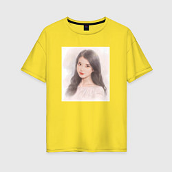 Футболка оверсайз женская Милая АйЮ - IU, цвет: желтый