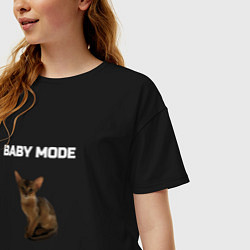 Футболка оверсайз женская Филя - BABY MODE, цвет: черный — фото 2