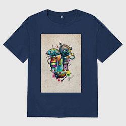 Футболка оверсайз женская Machinarium, цвет: тёмно-синий