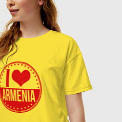 Футболка оверсайз женская Love Armenia, цвет: желтый — фото 2