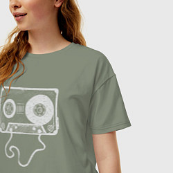 Футболка оверсайз женская Кассетка, цвет: авокадо — фото 2