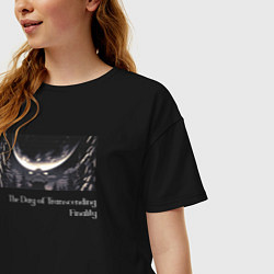 Футболка оверсайз женская The day of transcending finality, цвет: черный — фото 2