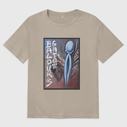 Футболка оверсайз женская Baldurs Gate 3 Иллитид, цвет: миндальный