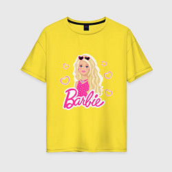 Футболка оверсайз женская Кукла Barbie, цвет: желтый