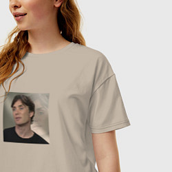 Футболка оверсайз женская Пустой взгляд Киллиана, цвет: миндальный — фото 2