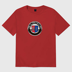 Футболка оверсайз женская Alpina - logotype, цвет: красный