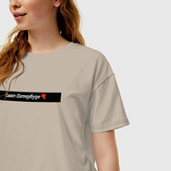 Футболка оверсайз женская Санкт-Петербург города России, цвет: миндальный — фото 2