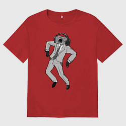 Футболка оверсайз женская Camera man, цвет: красный