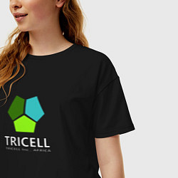 Футболка оверсайз женская Tricell Inc, цвет: черный — фото 2