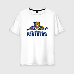 Футболка оверсайз женская Florida panthers - hockey team, цвет: белый