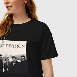 Футболка оверсайз женская Тру фанат Joy Division, цвет: черный — фото 2