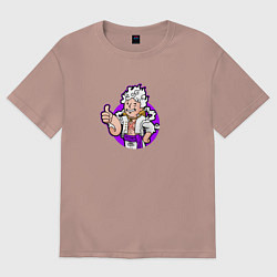 Футболка оверсайз женская Луффи - fallout adaptation, цвет: пыльно-розовый