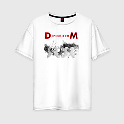 Футболка оверсайз женская Depeche Mode 2023 Memento Mori - Angels 07, цвет: белый