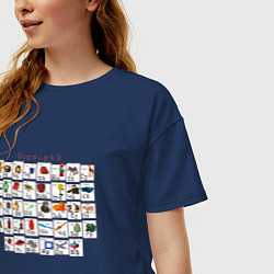 Футболка оверсайз женская Армения моя Букварь, цвет: тёмно-синий — фото 2