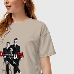 Футболка оверсайз женская Depeche Mode - Memento Mori Two of Us, цвет: миндальный — фото 2