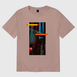 Футболка оверсайз женская Depeche Mode - Black Celebration Album, цвет: пыльно-розовый