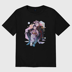 Футболка оверсайз женская Kiyoka and Miyo, цвет: черный