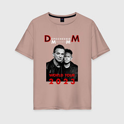 Футболка оверсайз женская Depeche Mode - Memento Mori Dave and Martin, цвет: пыльно-розовый