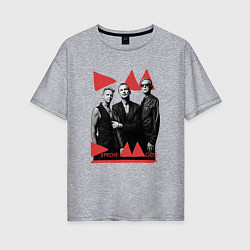 Футболка оверсайз женская Depeche Mode - Delra Machine Band, цвет: меланж