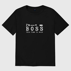 Футболка оверсайз женская Boss this time to work, цвет: черный