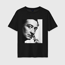 Футболка оверсайз женская Salvador Dali, цвет: черный