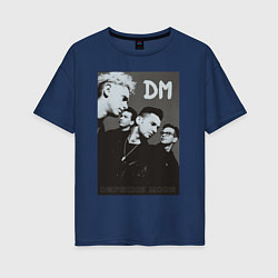 Футболка оверсайз женская Depeche Mode 90 Violator, цвет: тёмно-синий
