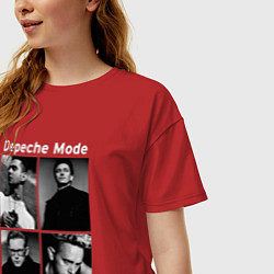 Футболка оверсайз женская Depeche Mode Violator 2, цвет: красный — фото 2