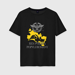 Футболка оверсайз женская Rome empire, цвет: черный