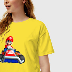 Футболка оверсайз женская Марио гоняет, цвет: желтый — фото 2