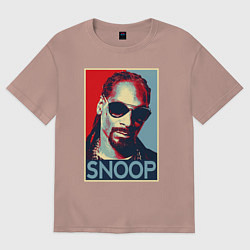 Футболка оверсайз женская Snoop, цвет: пыльно-розовый