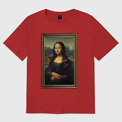 Футболка оверсайз женская Mona Lisa - original, цвет: красный