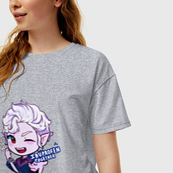Футболка оверсайз женская Миленький Астарион - Балдурс Гейт 3, цвет: меланж — фото 2