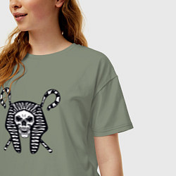 Футболка оверсайз женская Dead pharaoh, цвет: авокадо — фото 2