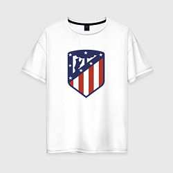 Футболка оверсайз женская Atletico Madrid FC, цвет: белый