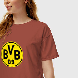 Футболка оверсайз женская Borussia fc sport, цвет: кирпичный — фото 2