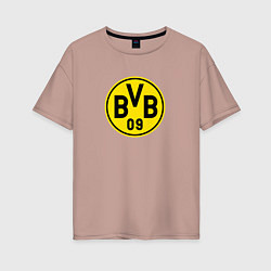Футболка оверсайз женская Borussia fc sport, цвет: пыльно-розовый