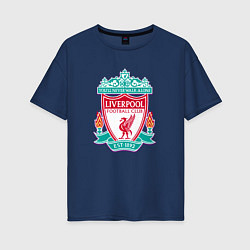 Футболка оверсайз женская Liverpool fc sport collection, цвет: тёмно-синий