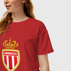 Футболка оверсайз женская Monaco fc sport, цвет: красный — фото 2
