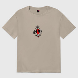 Футболка оверсайз женская Spider gang, цвет: миндальный